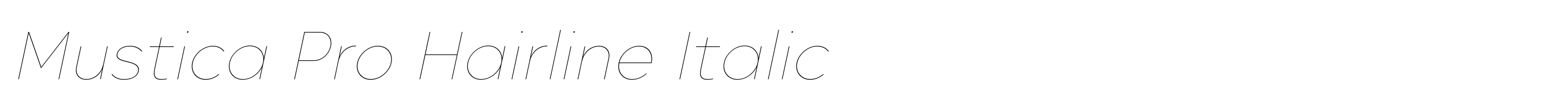 Mustica Pro Hairline Italic
